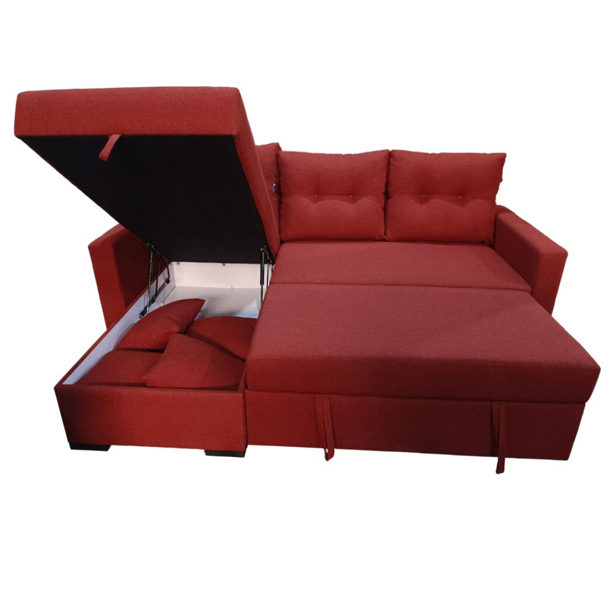 Manx sofa, 2 seater, bed and storage compartment - red beech wood - HST-037 - Image 6
