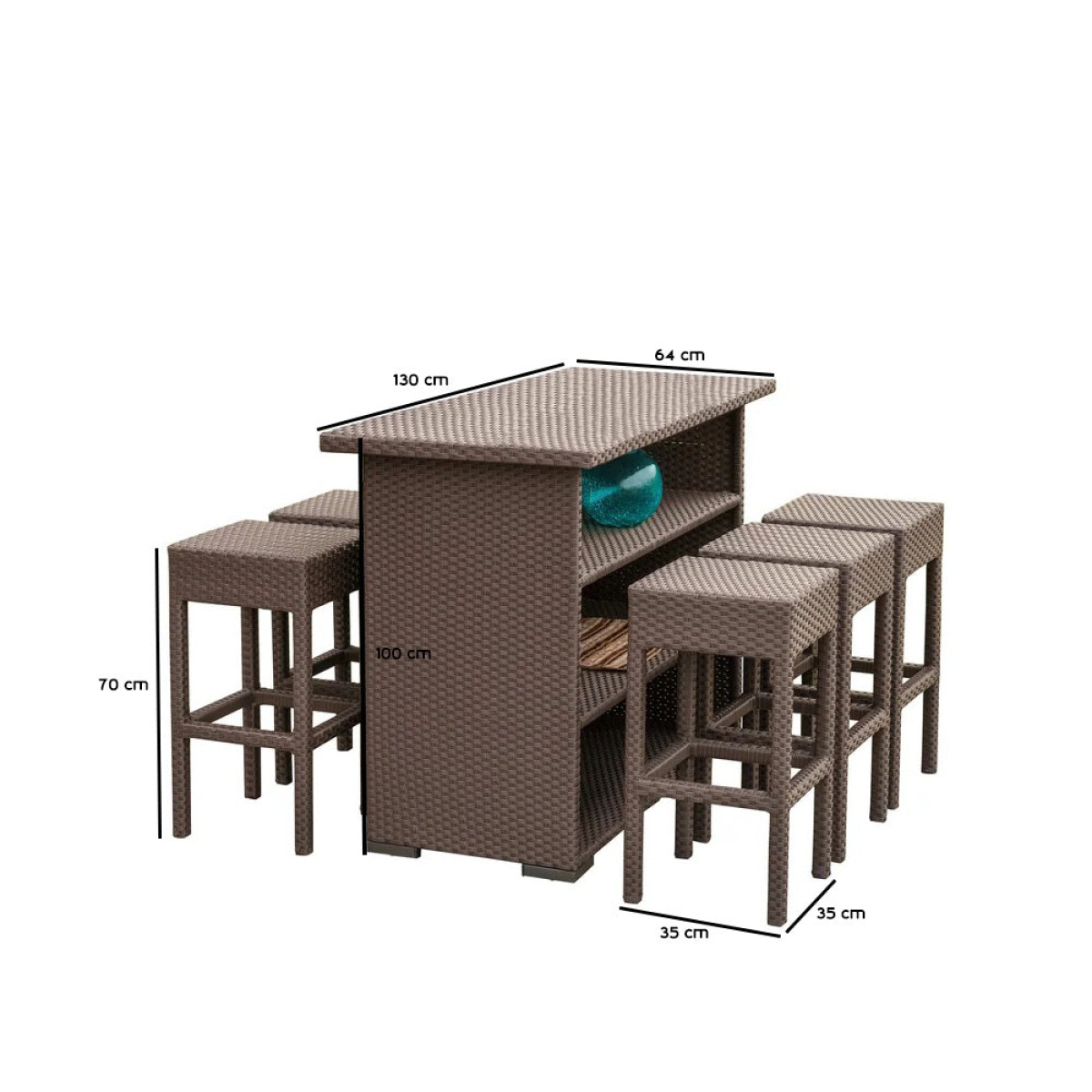 Latina bar set of 6 chairs for restaurants and cafes - Image 2