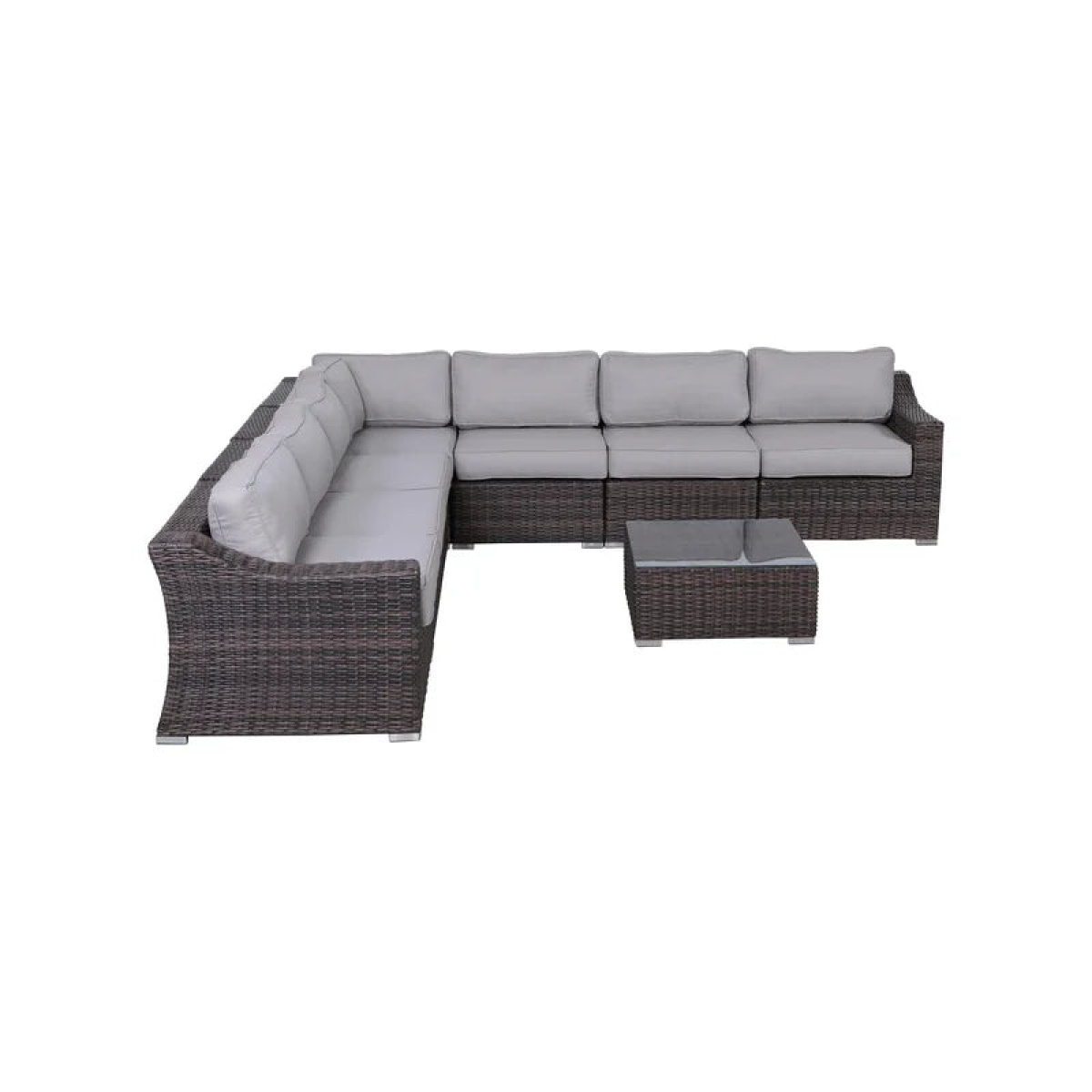 L-shaped rattan breaker corner fits 7 people - Image 4