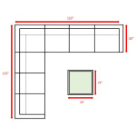 L-shaped rattan breaker corner fits 7 people - Image 5