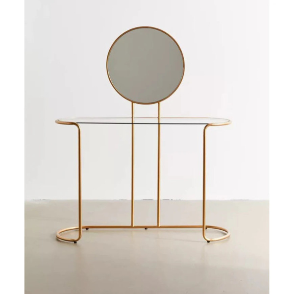 Hall console and iron mirror, electrostatic paint