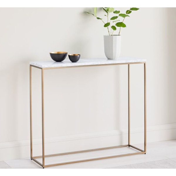 Drawer iron console electrostatic paint in golden color