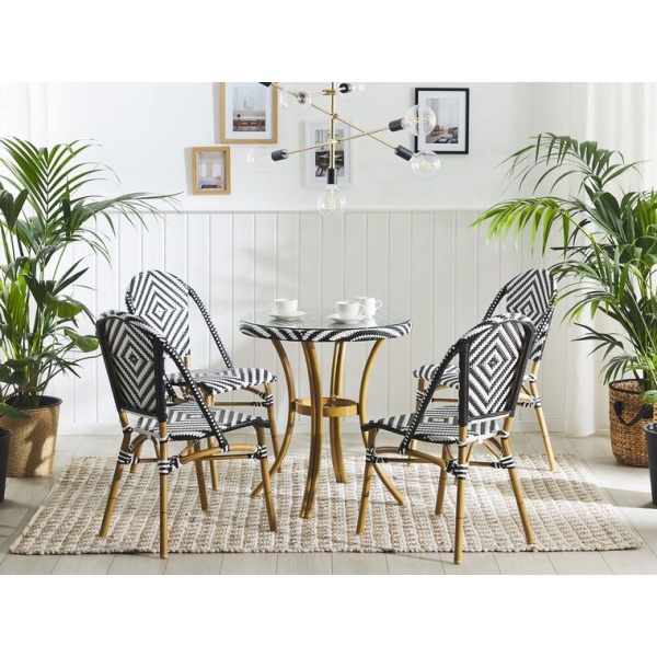 Rattan Gardeno dining set, 4 chairs and a table
