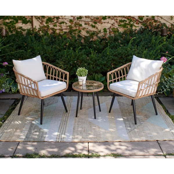Sydney One Rattan Set of 2 Chairs and Table