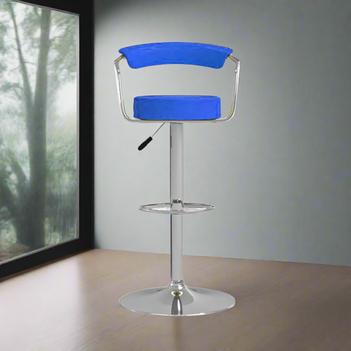 Rosso Hydraulic Bar Stool Blue - Image 1