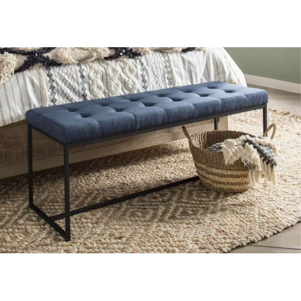 Lark banquette, electrostatic paint in navy blue