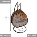 Swing for two people, 300 kg, modern design - Image 2