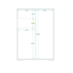 MDF wooden cabinet with melamine layer - KYN-136 - Image 7