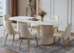 Luxury Slate Stone Dining Set - Image 3