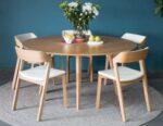 Copenhagen Round Natural Wood Dining set - Image 2
