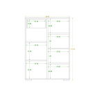 MDF wooden cabinet with melamine layer - KYN-136 - Image 6