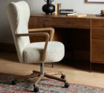 Madrid Light Gray Fabric Adjustable Height Swivel Chair - Image 5