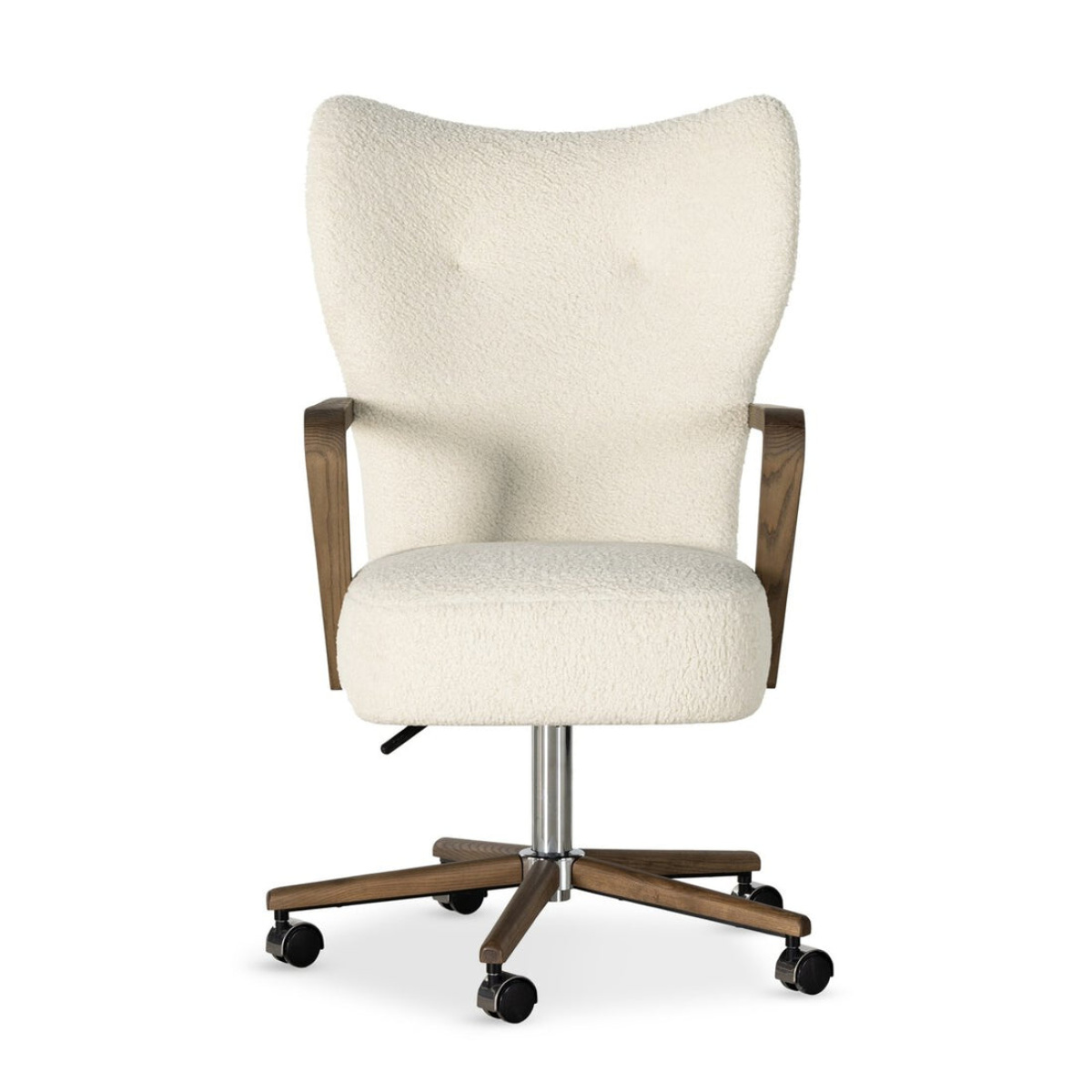 Madrid Light Gray Fabric Adjustable Height Swivel Chair - Image 1