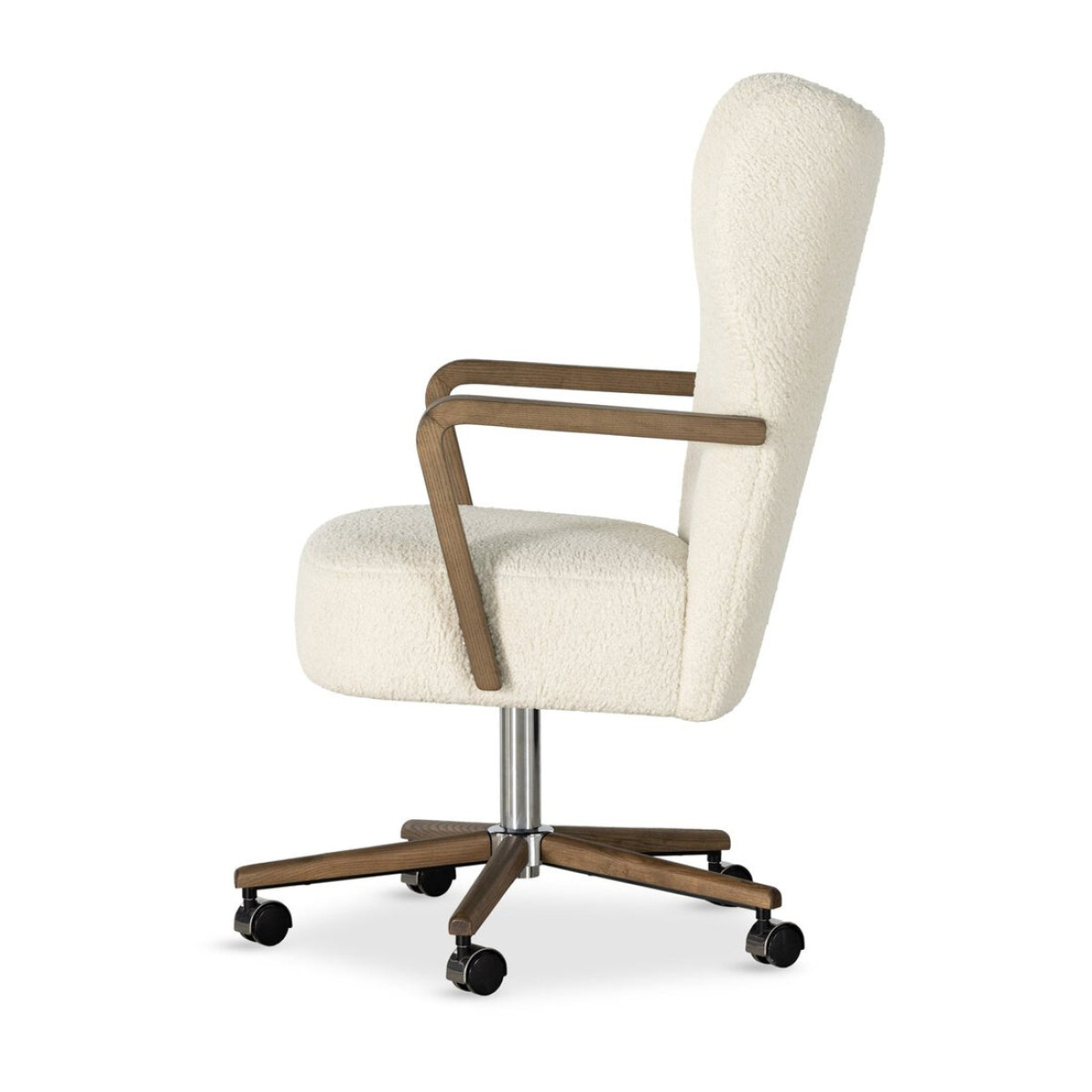 Madrid Light Gray Fabric Adjustable Height Swivel Chair - Image 3
