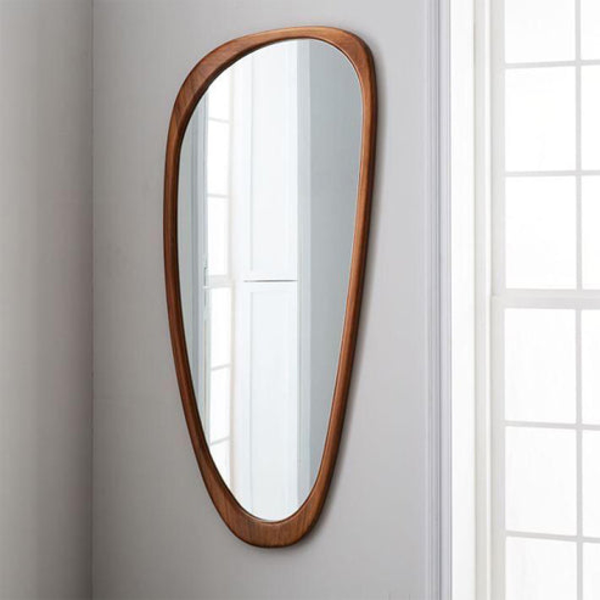 Mid Century Asymmetrical Floor Mirror - Image 1