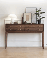 Vidaxl Console Table With 4 Drawers Black Walnut - Image 2