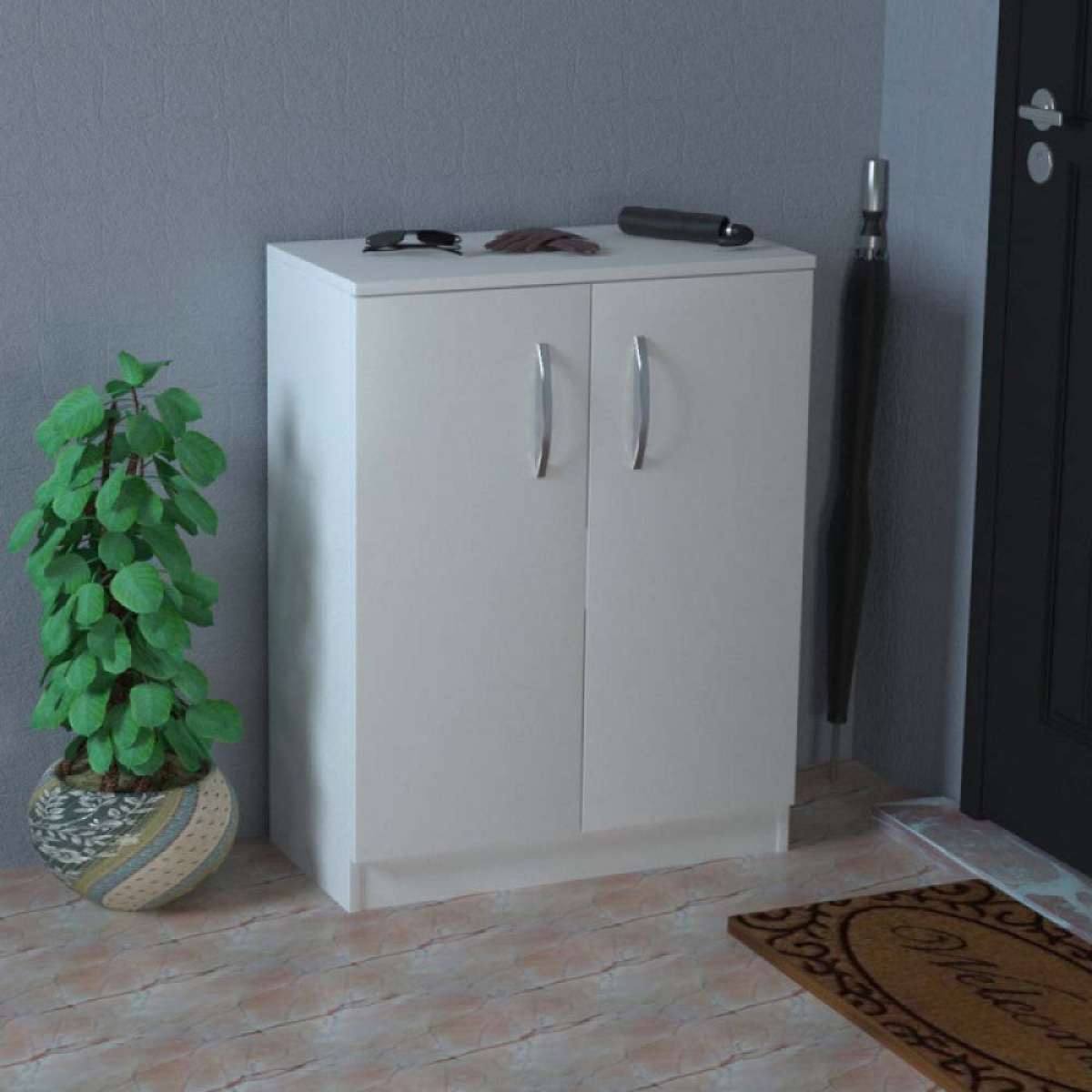 High quality MDF wooden shoe cabinet - OUBE-040 - Image 1