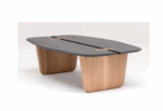 Surf Shaped Foldable Wooden Coffee Table - Image 5