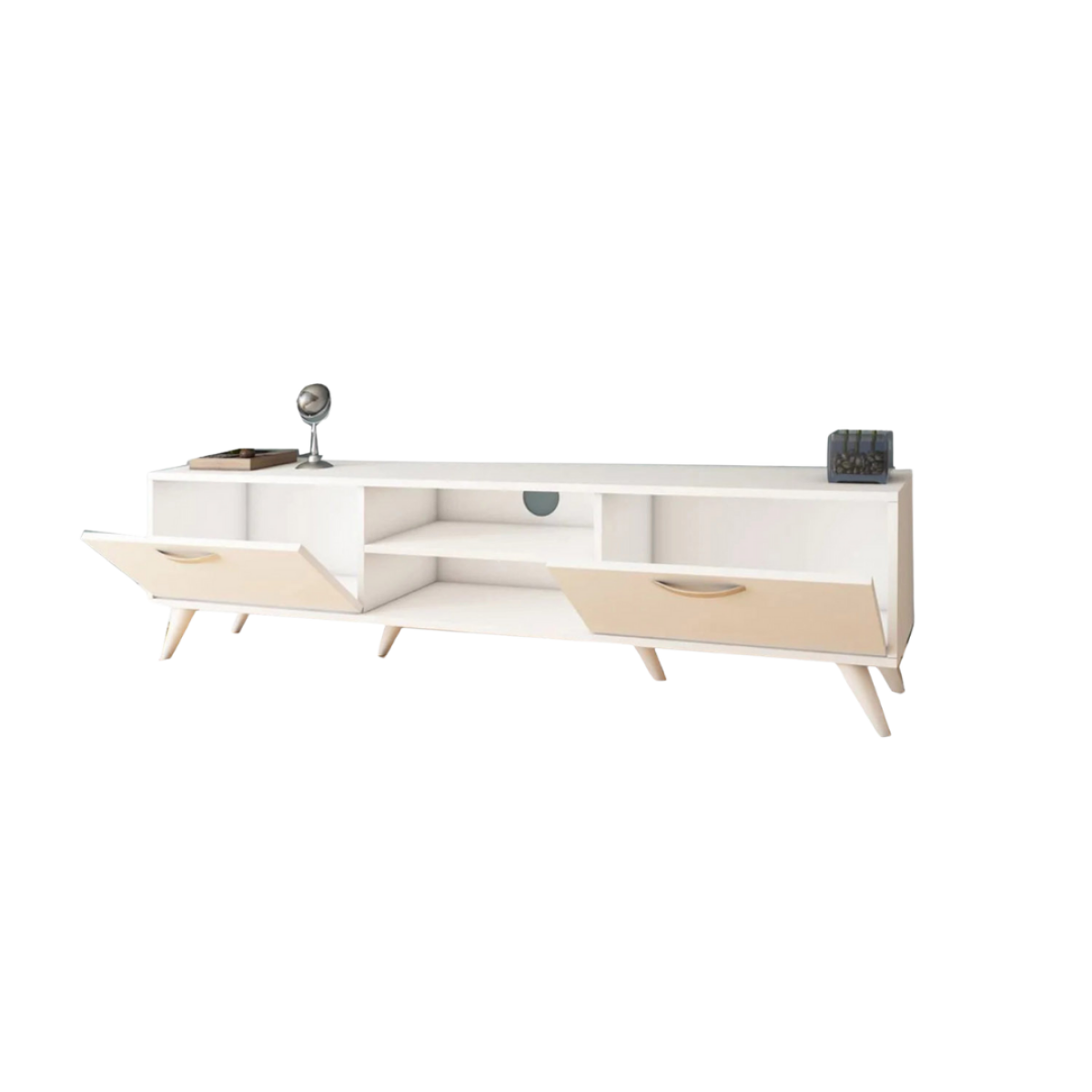 TV table with additional units made of high-quality MDF wood - HFS-011 - Image 4