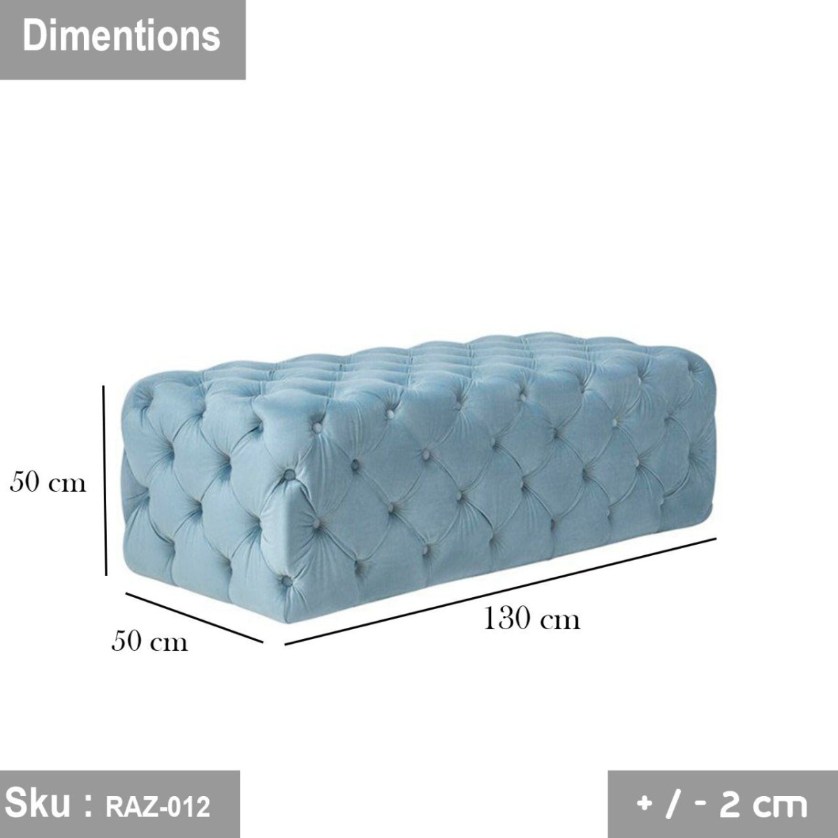 Polar Banquet 130 * 50 velor, turquoise - Image 3