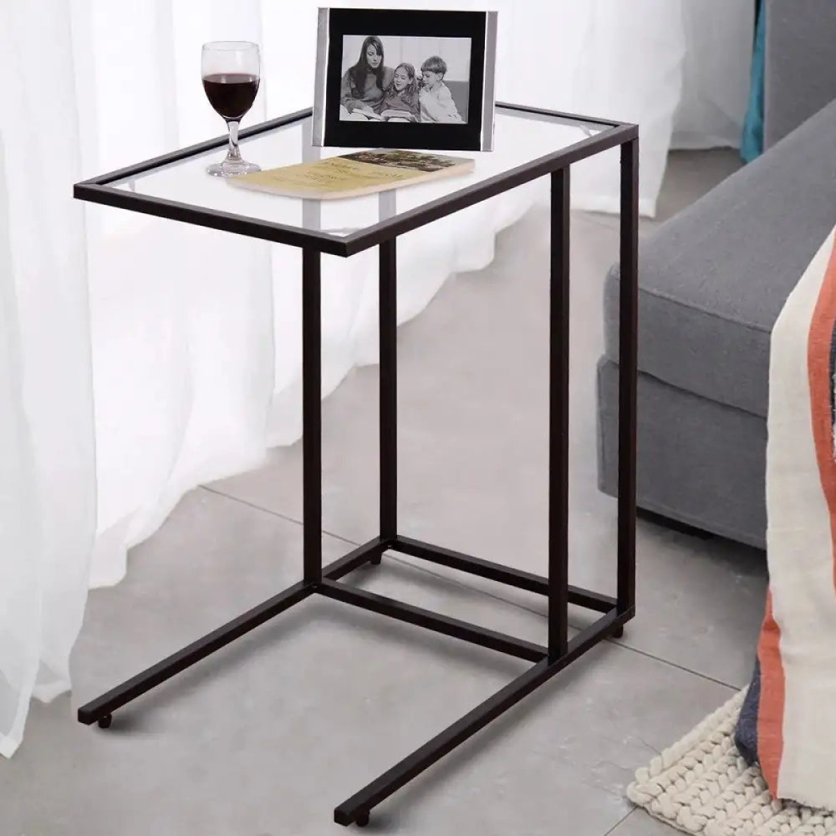 Side table 50 * 40 glass - Image 1