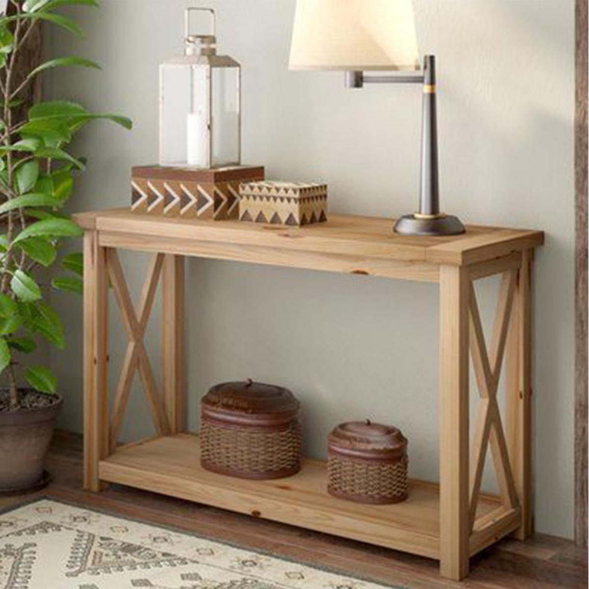 Natural wood console - 120X 90 - ELG-030 - Image 1