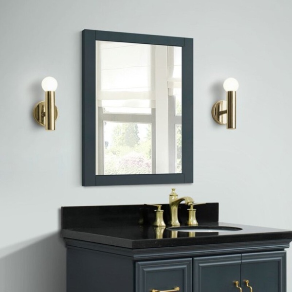 Helena Blue Wooden Frame Mirror