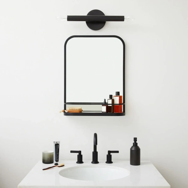 Seamless Rectangle Wall Mirror with Shelf