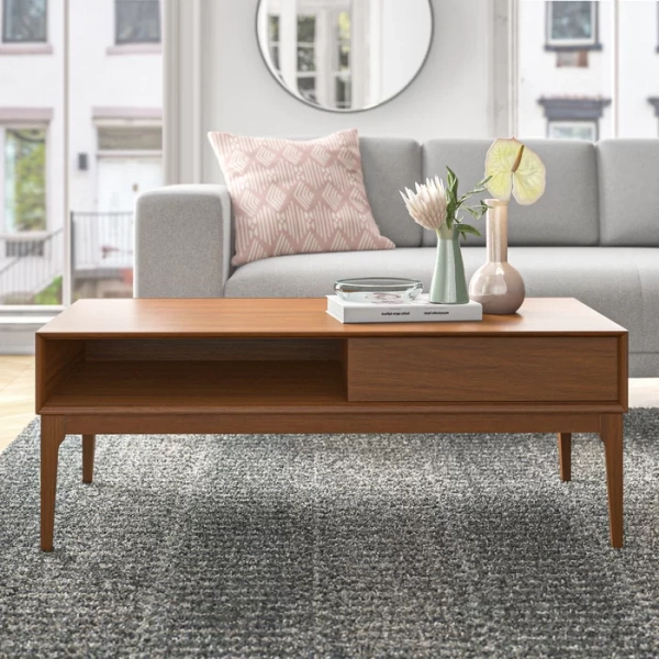 Simzi Wooden Coffee Table With a Drawer