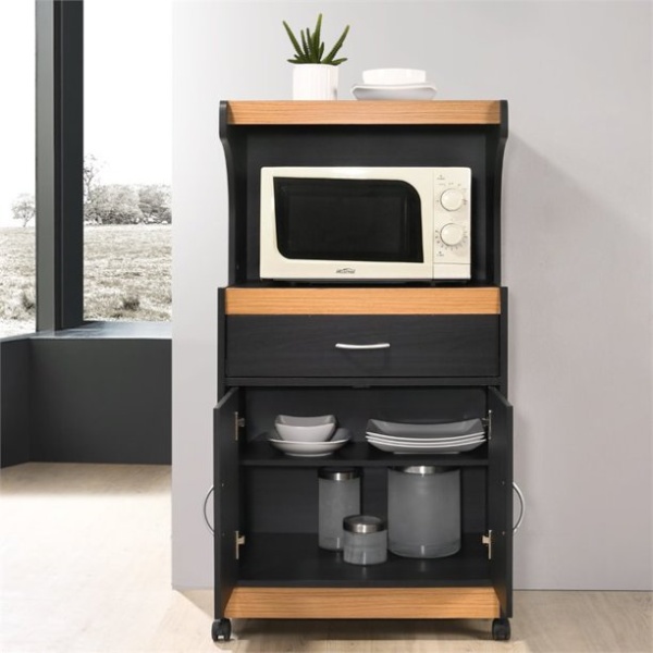 Masse Microwave Kitchen Cart with Open Storage