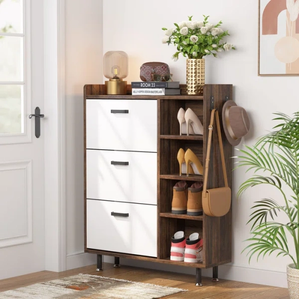Sola Shoe Storage Cabinet - Pull-down Drawers
