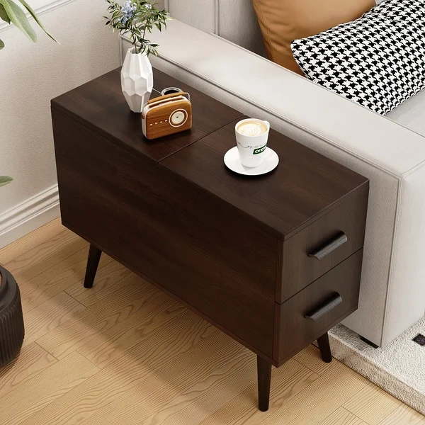 Monumo Natural Wood Side table - 2 drawers