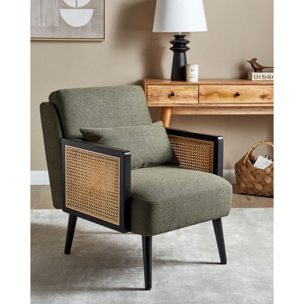 Fabric-Armchair with armrests and armrest