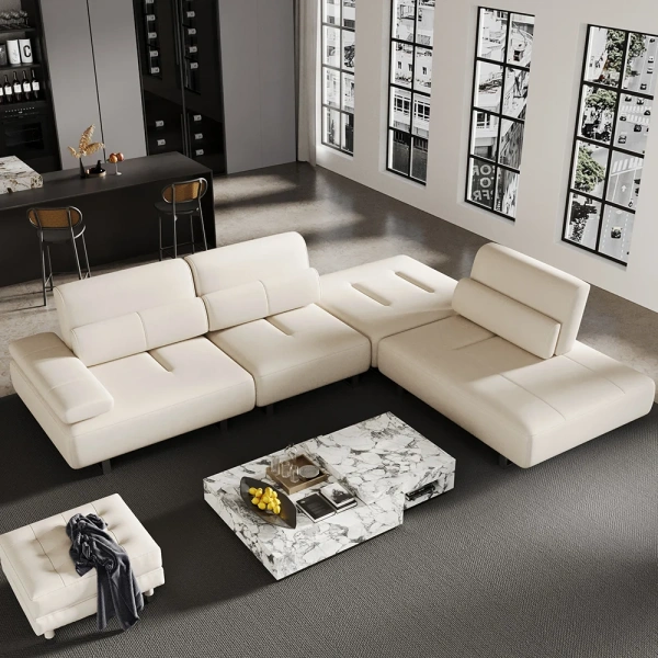 Segal corner-movable backrests