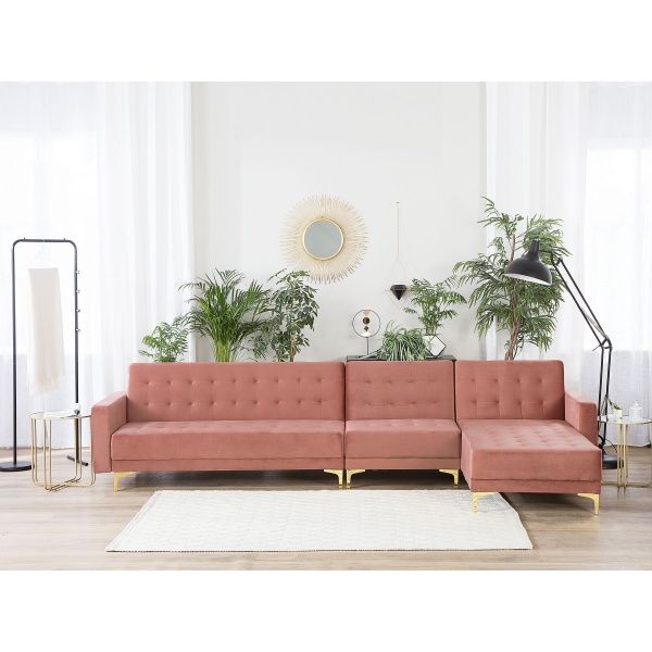 Eleganza L-Shaped Sectional Natural wood