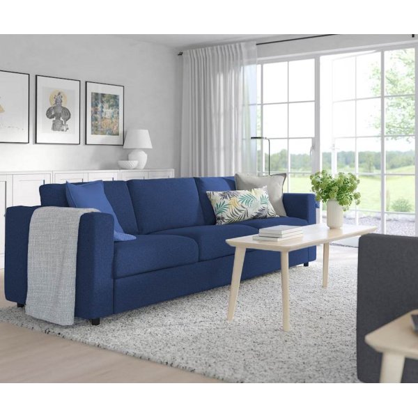 Beech wood and velvet fabric sofa - GLE-112