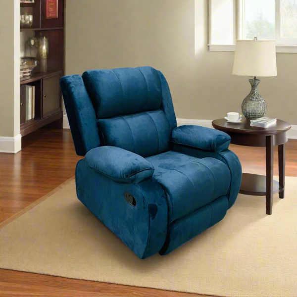 Lazy Boy red beech wood and imported suede leather - GAL-012