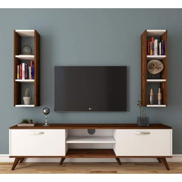 TV table with additional units made of high-quality MDF wood - HFS-010