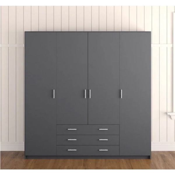 MDF wood wardrobe with melamine layer - KYN-104