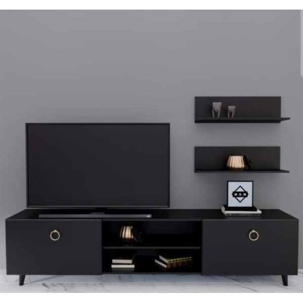 TV table with additional units made of high-quality MDF wood - HFS-125