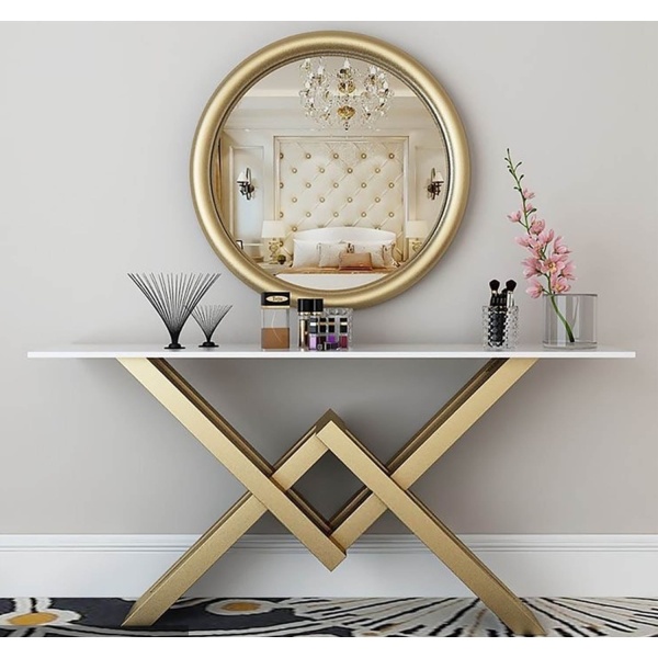 Iron console with electrostatic paint