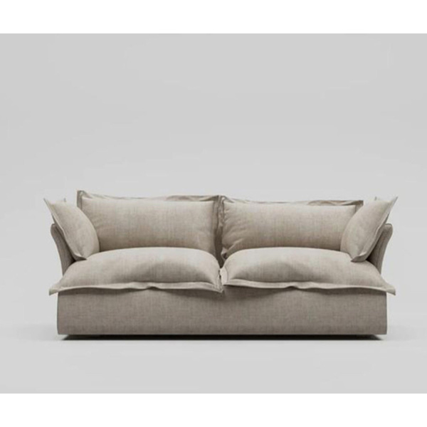 Beech wood sofa with linen or velvet fabric - KYN-060