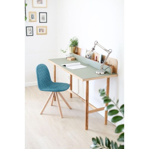 Desk with a front cover