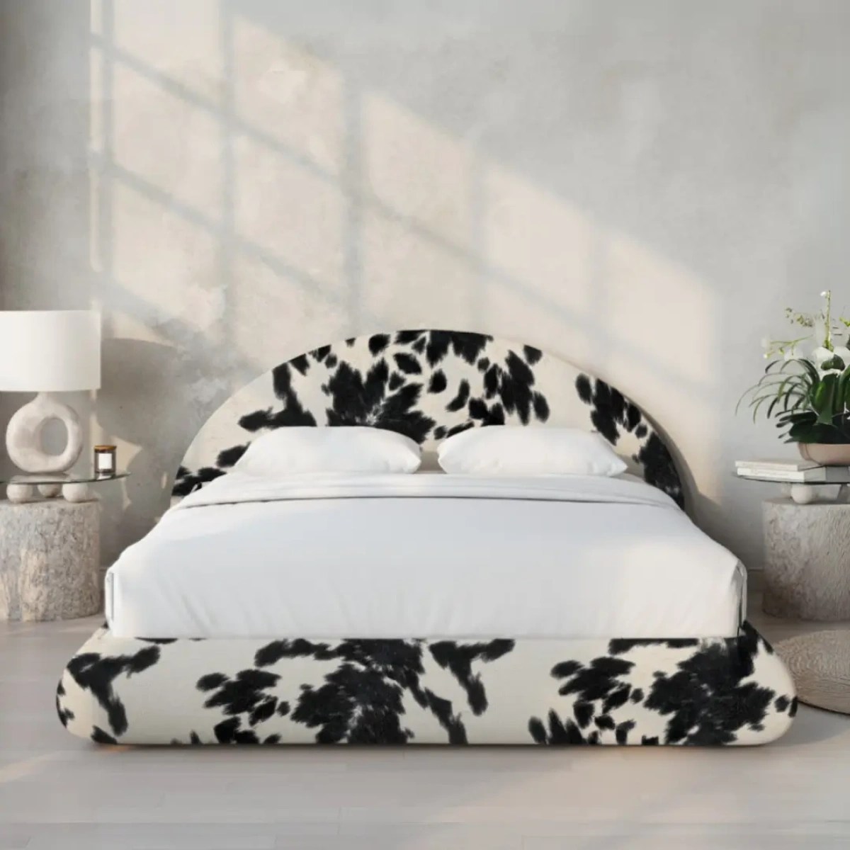 Luna Bed Set: Bed Frame + Headboard | White - Image 5