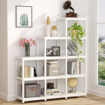 Bookshelf, 12 Shelves Industrial Ladder Etagere Bookcase - Image 9