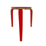 triangular shaped Red Coffee Table for Living Room Wooden chair Home Furniture for Bedroom Kitchen Office - Image 5