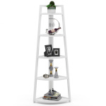 Corner Shelf, 70? Tall Corner Ladder Shelf Small Bookshelf