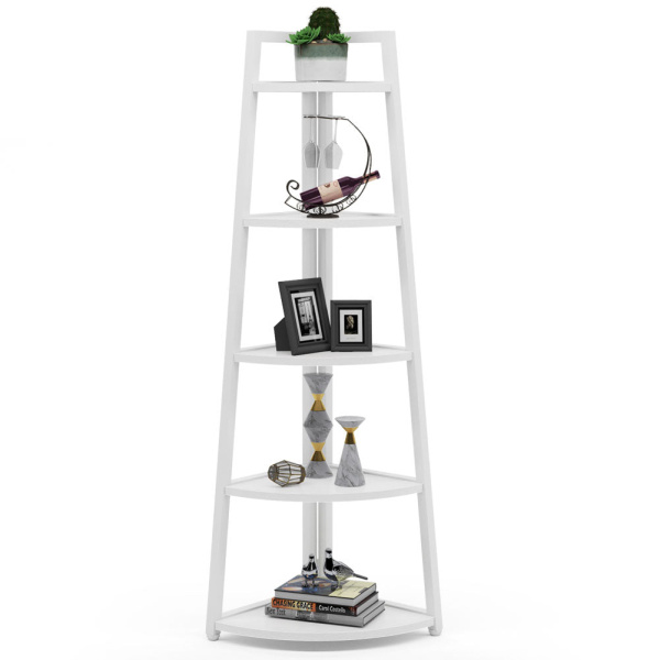 Corner Shelf, 70? Tall Corner Ladder Shelf Small Bookshelf