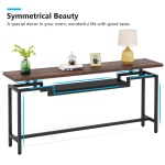 Console Table, 70? Sofa Table with 2 Tier Storage Shelves - Image 7