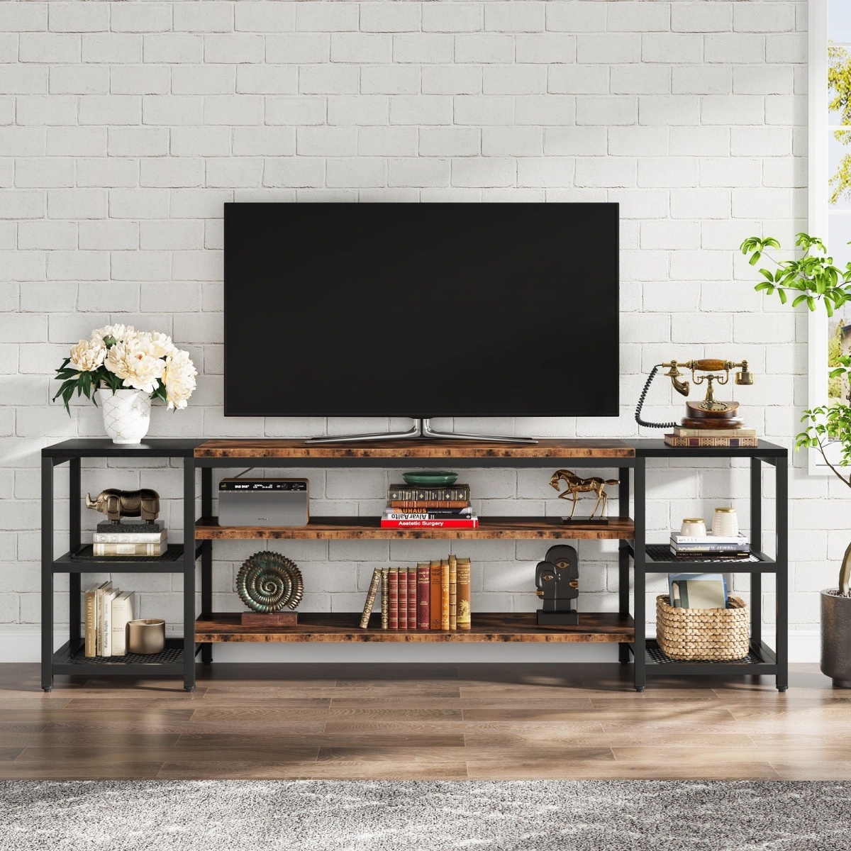 TV Stand, 3-Tier Media Entertainment Center for TV up to 85? - Image 2